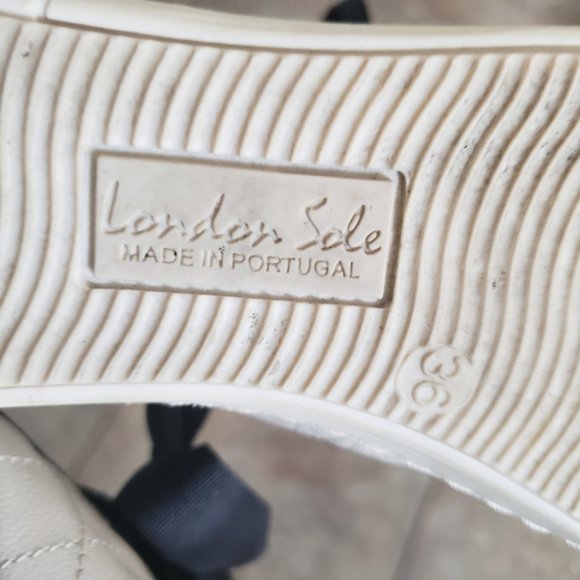 French London Sole Leather Ribbon Sneaker Trainers - Picture 10 of 11